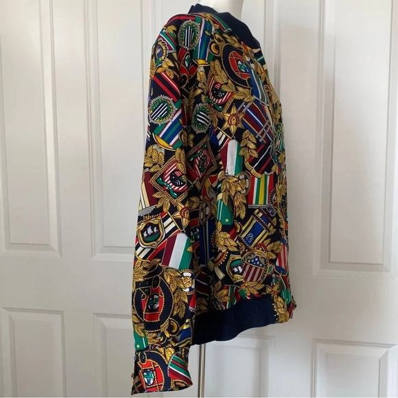 VTG Liz Claiborne Bomber Jacket Nautical Preppy Equestrian Old Money SZ 16 1X - Picture 6 of 15